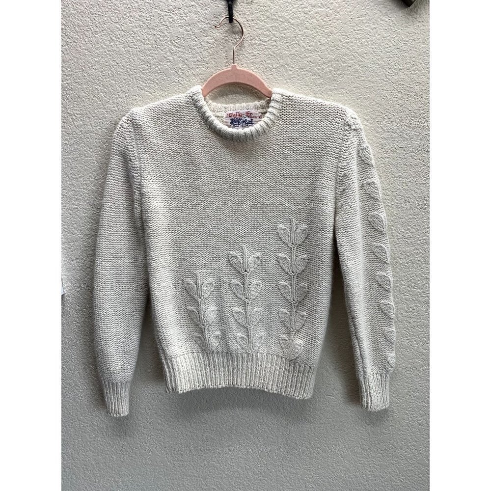 Henry Pollak Silk Angora Vintage Cable Knit Sweater M